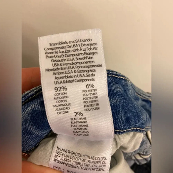 MOTHER Denim The Pixie Fray Losing Control Skinny Blue Size 28 - Picture 10 of 10